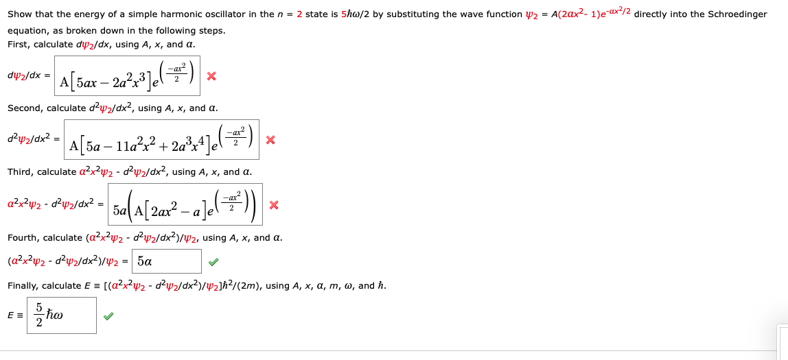 Solved Show that the energy of a simple harmonic oscillator | Chegg.com