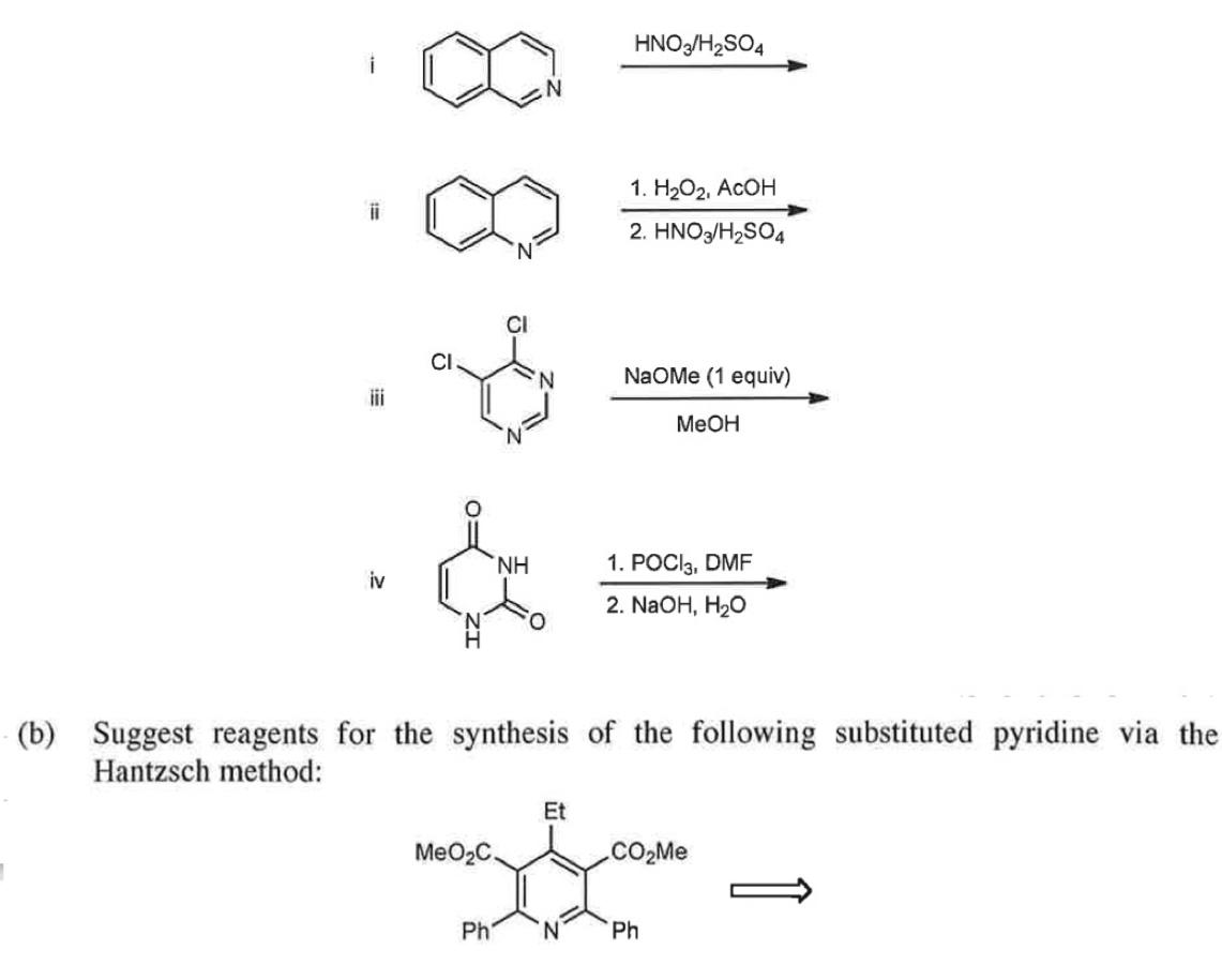 HNO3/H2SO4 ii 2. H2O2,AcOHHNO3/H2SO4 iii MeOH | Chegg.com