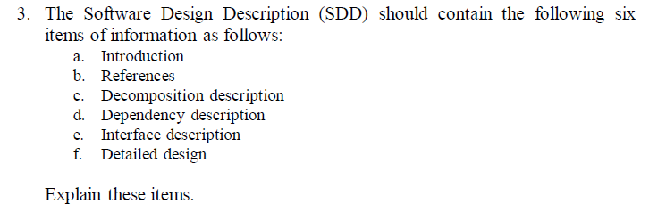 Software Design Descriptions (SDD)