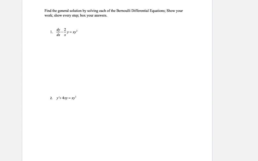 Solved Find The General Solution By Solving Each Of The | Chegg.com