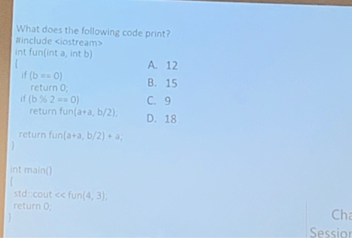 Solved What does the following code print? #include int | Chegg.com
