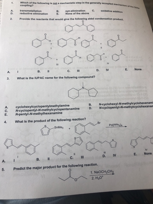 Solved 1. Which of the following is not a mechanistic step | Chegg.com