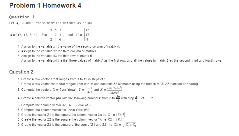 Solved Problem 1 Homework 4 Question 1 Let A, B and C three | Chegg.com