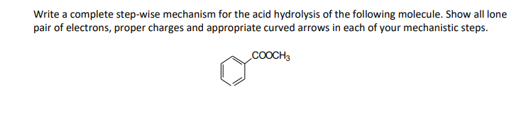 Solved Write a complete step-wise mechanism for the acid | Chegg.com