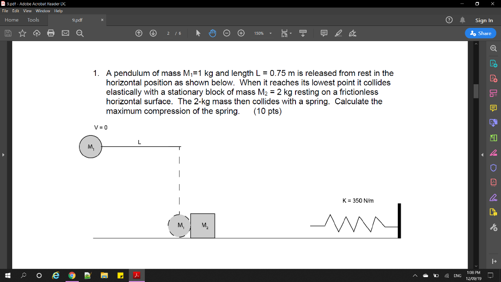 Solved 9.pdf - Adobe Acrobat Reader DC File Edit View Window | Chegg.com