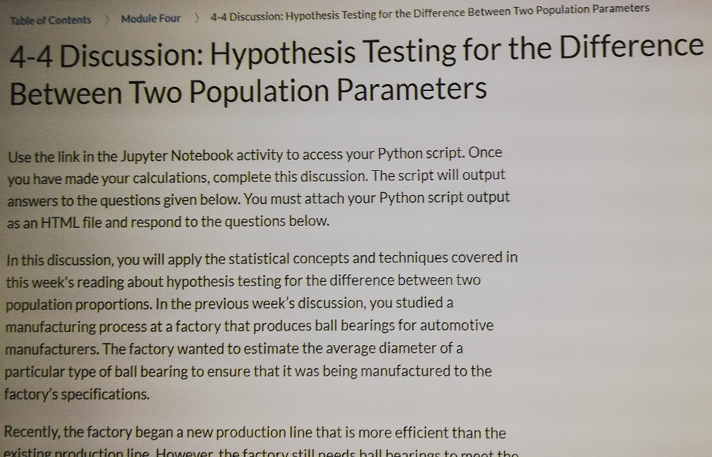 Table of Contents > Module Four) 44 Discussion