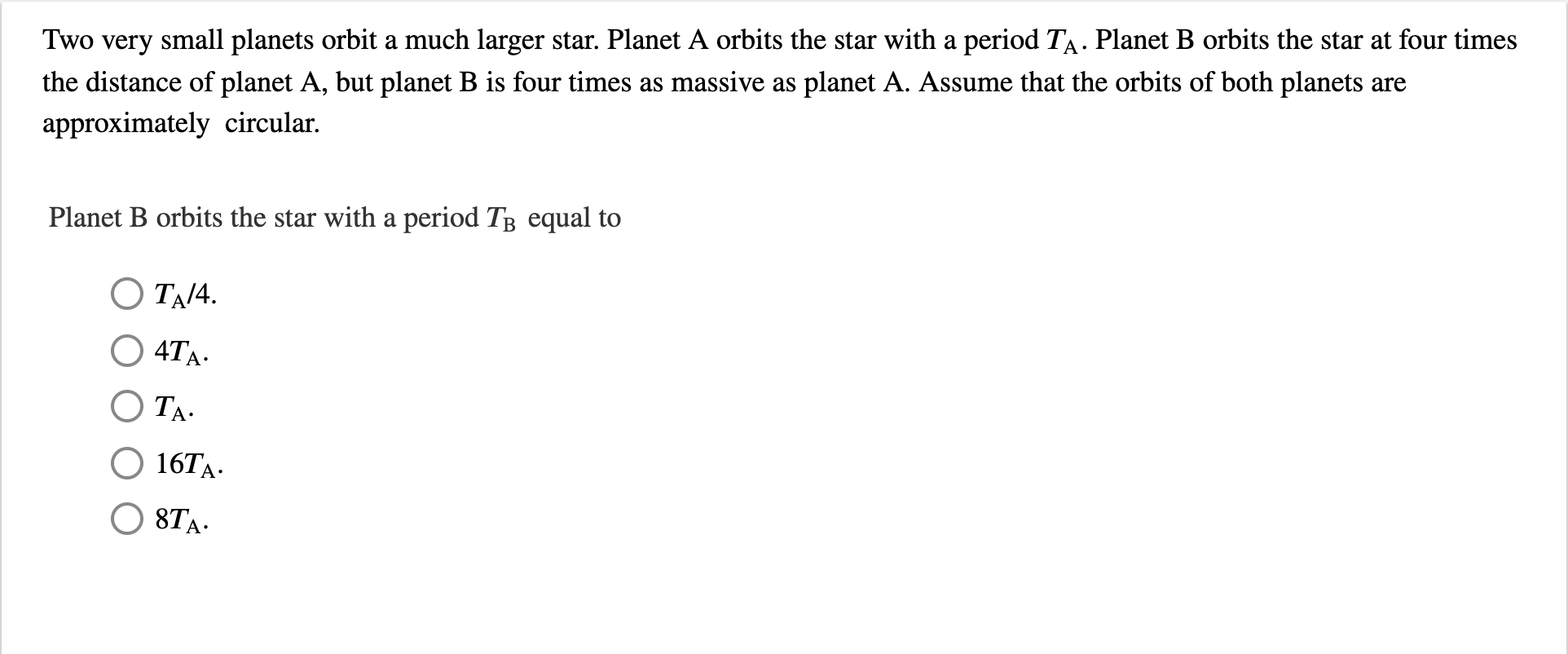 Solved Two very small planets orbit a much larger star. | Chegg.com