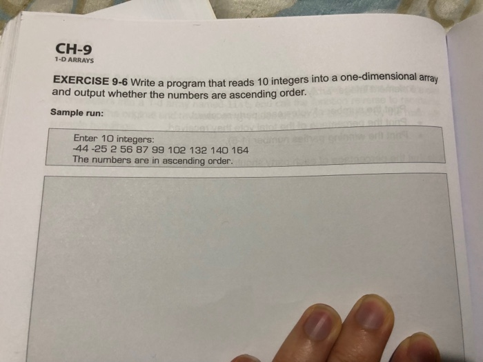 Solved CH-9 1-D ARRAYS EXERCISE 9-6 Write a program that | Chegg.com