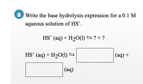Solved Write the base hydrolysis expression for a 0.1 M | Chegg.com