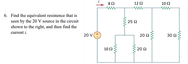 Solved Find the equivalent resistence that is seen by the 20 | Chegg.com