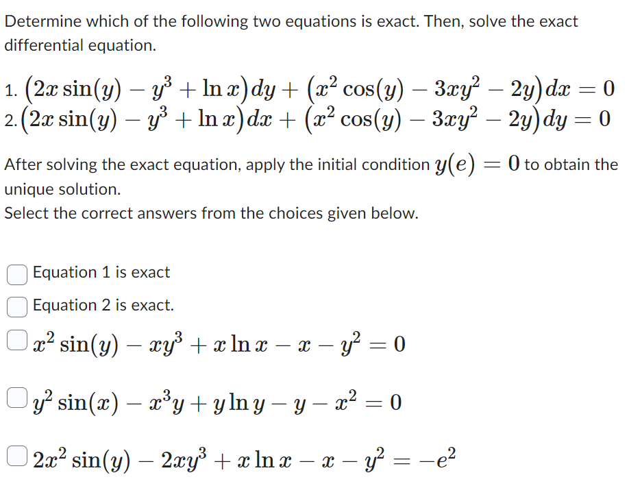 Solved Determine Which Of The Following Two Equations Is 