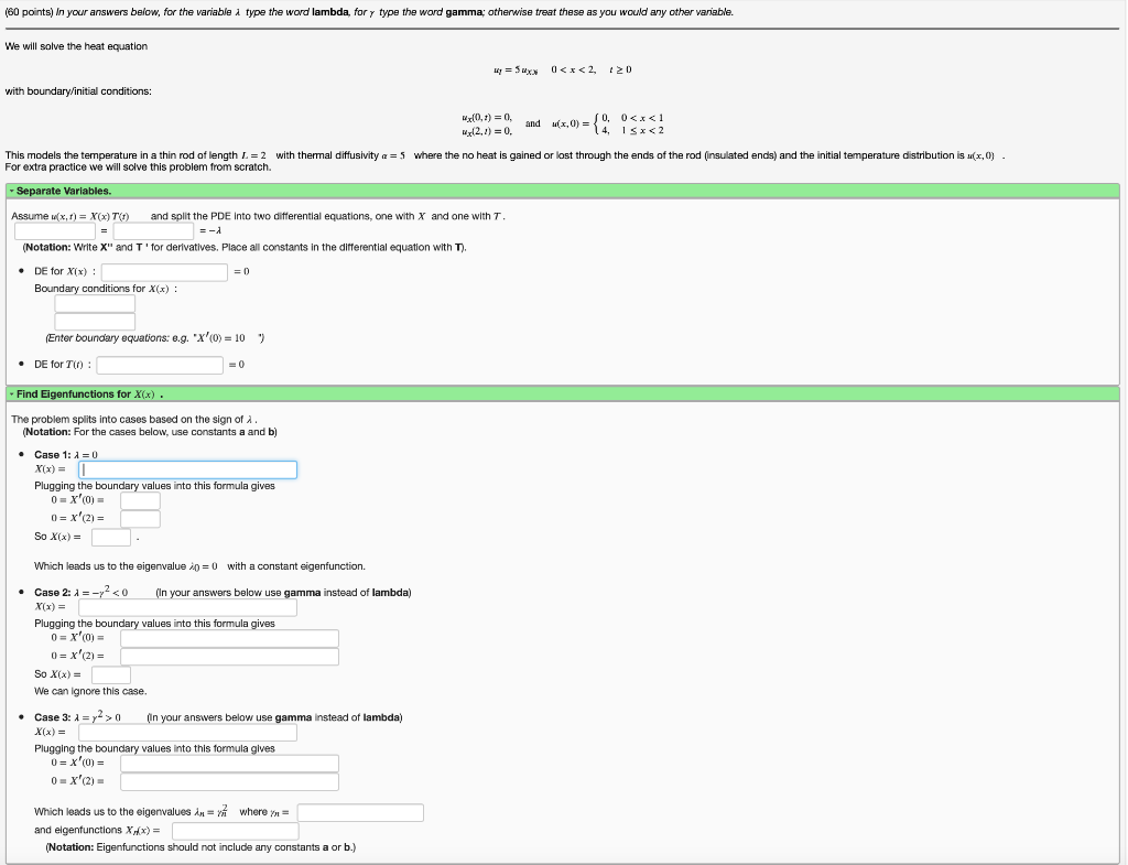 Solved 60 Points In Your Answers Below For The Variabl Chegg Com