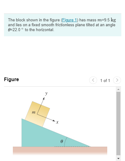 Solved The Block Shown In The Figure (Figure 1) Has Mass | Chegg.com