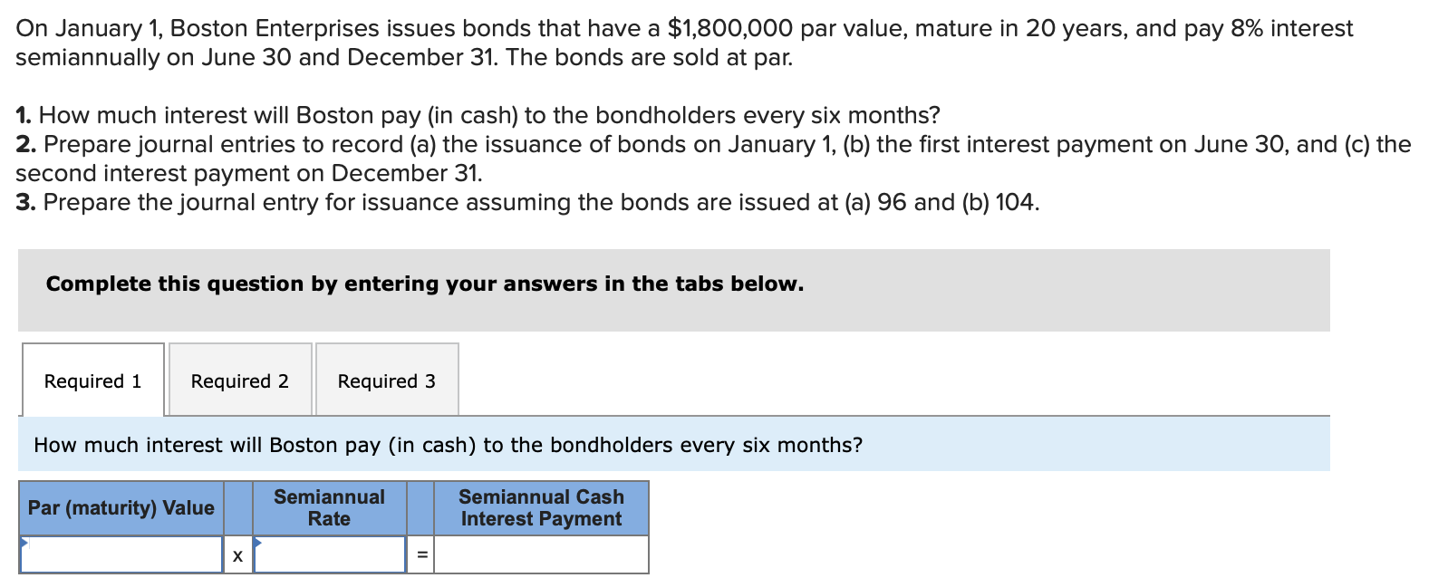 Solved On January 1, Boston Enterprises Issues Bonds That | Chegg.com