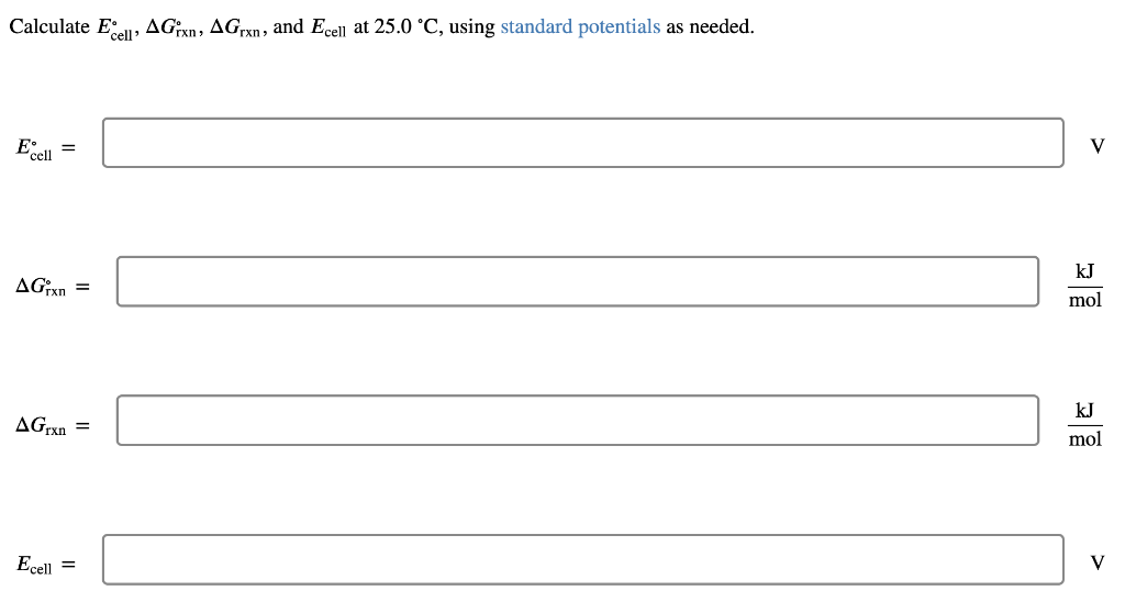Solved Write the net cell equation for this electrochemical | Chegg.com