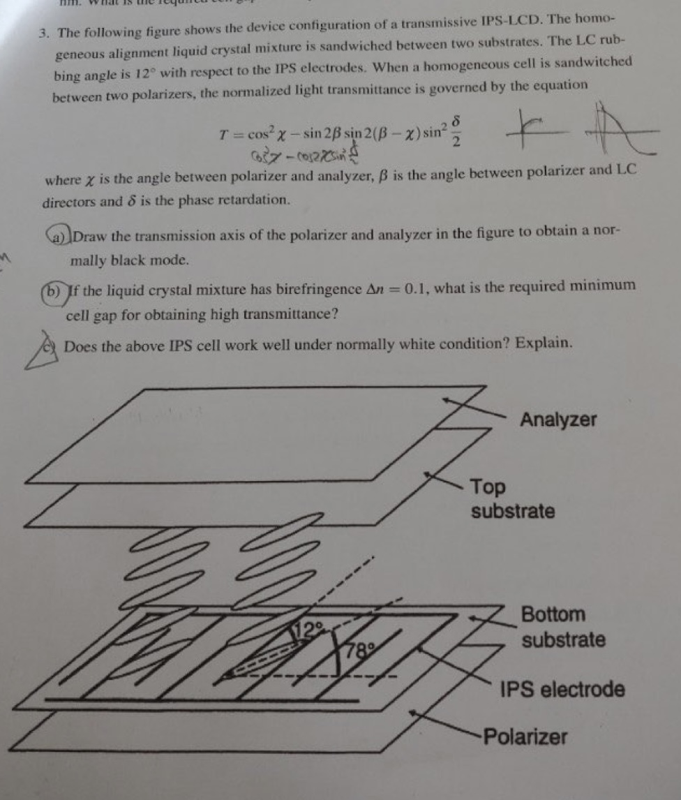 Solved 3. The following figure shows the device | Chegg.com