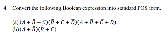 Solved Convert the following Boolean expression into | Chegg.com