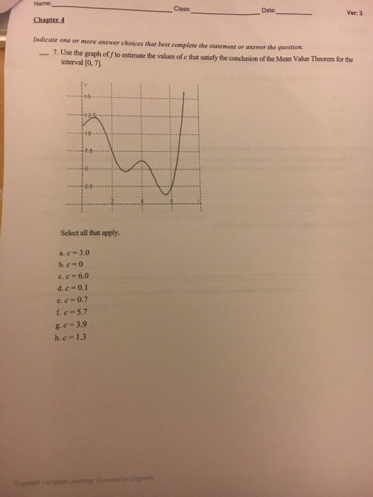 Solved Class: Date Indicate the answer choice that best | Chegg.com