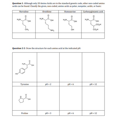 Solved Question 1 Although Only Amino Acids Are In Th Chegg Com