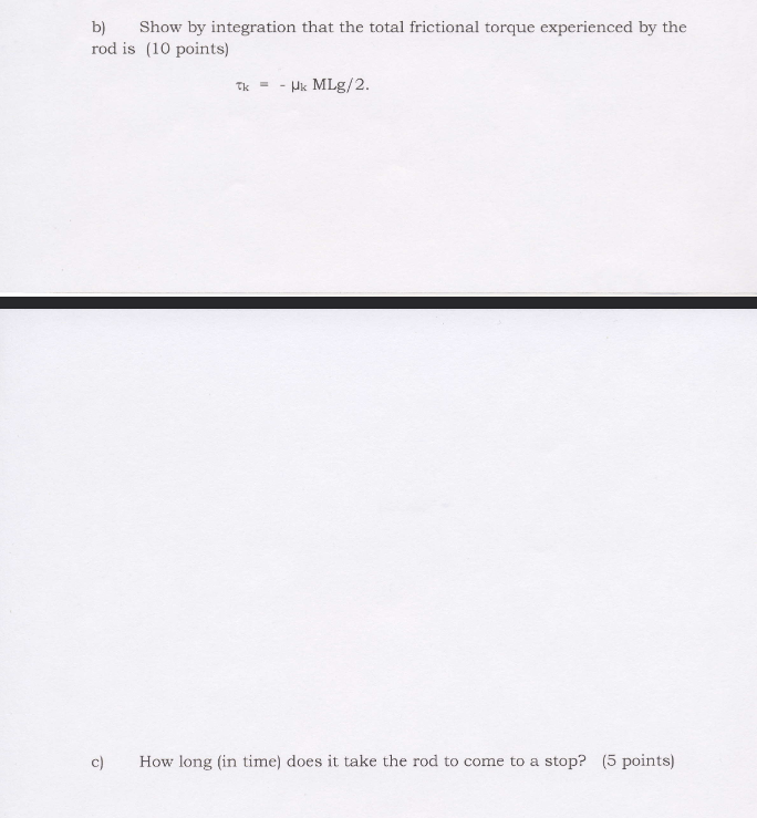 Solved 00 0 Dm Pivot 00 3 A Uniform One Dimensional Rod