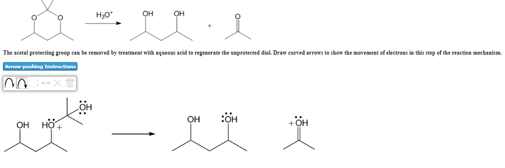 Solved H30 ?? The acetal protecting group can be removed by | Chegg.com