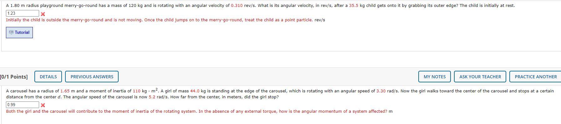 Solved A 1.80 m radius playground merry-go-round has a mass | Chegg.com