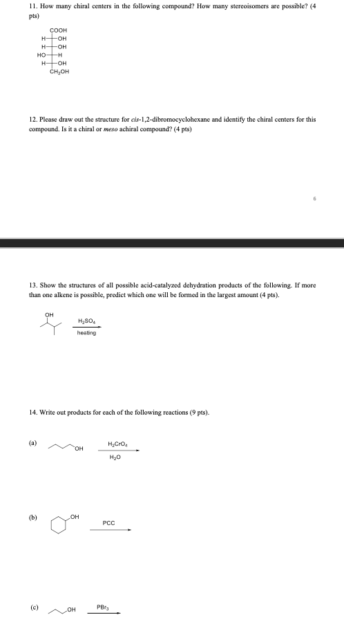 Solved 11. How many chiral centers in the following | Chegg.com