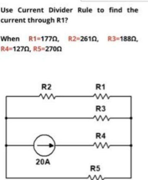 Solved Use Current Divider Rule to find the current through | Chegg.com