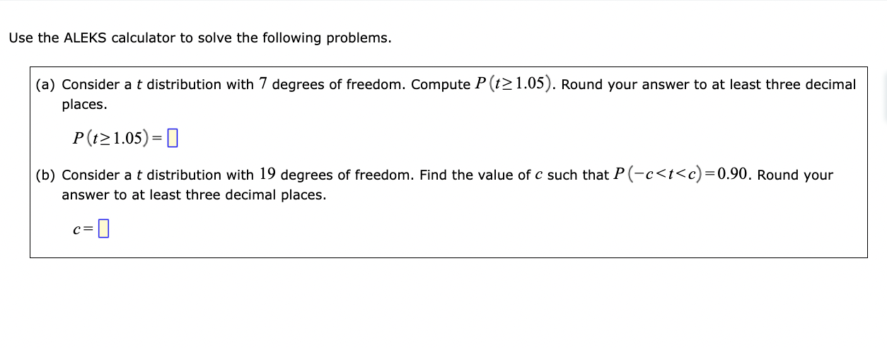Solved Use the ALEKS calculator to solve the following | Chegg.com