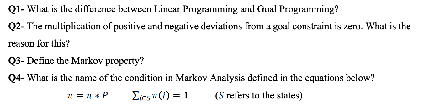 Solved Q1- What is the difference between Linear Programming | Chegg.com