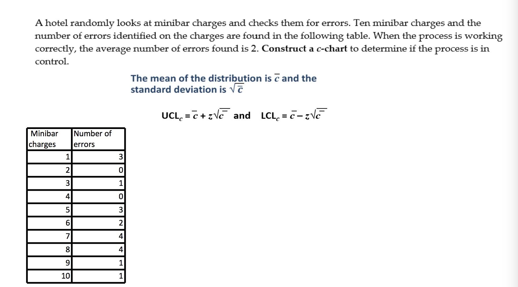 Solved A hotel randomly looks at minibar charges and checks