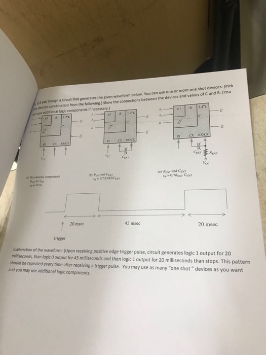 Solved 1S pts) Design a circuit that generates the given | Chegg.com