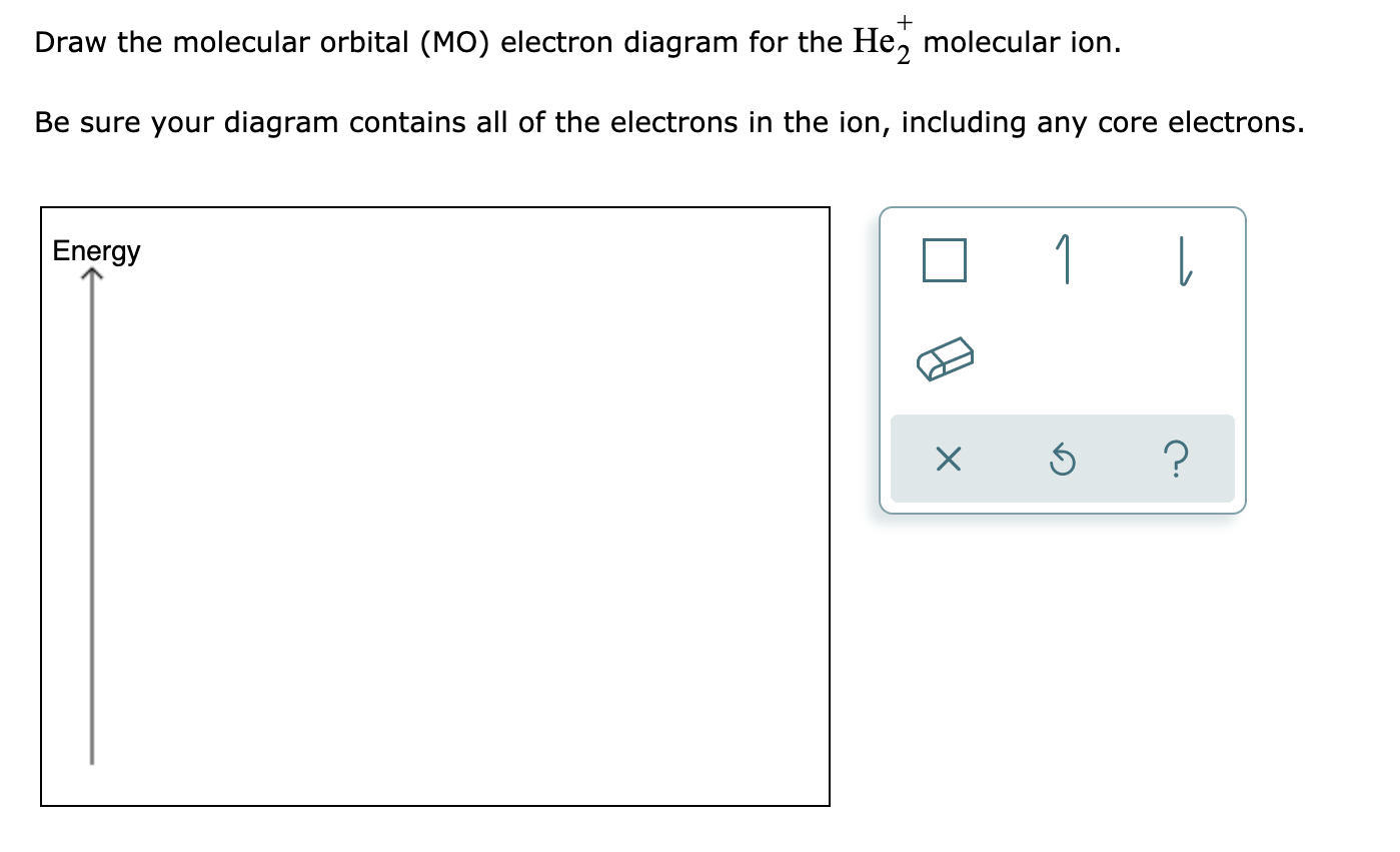 Solved + Draw the molecular orbital (MO) electron diagram
