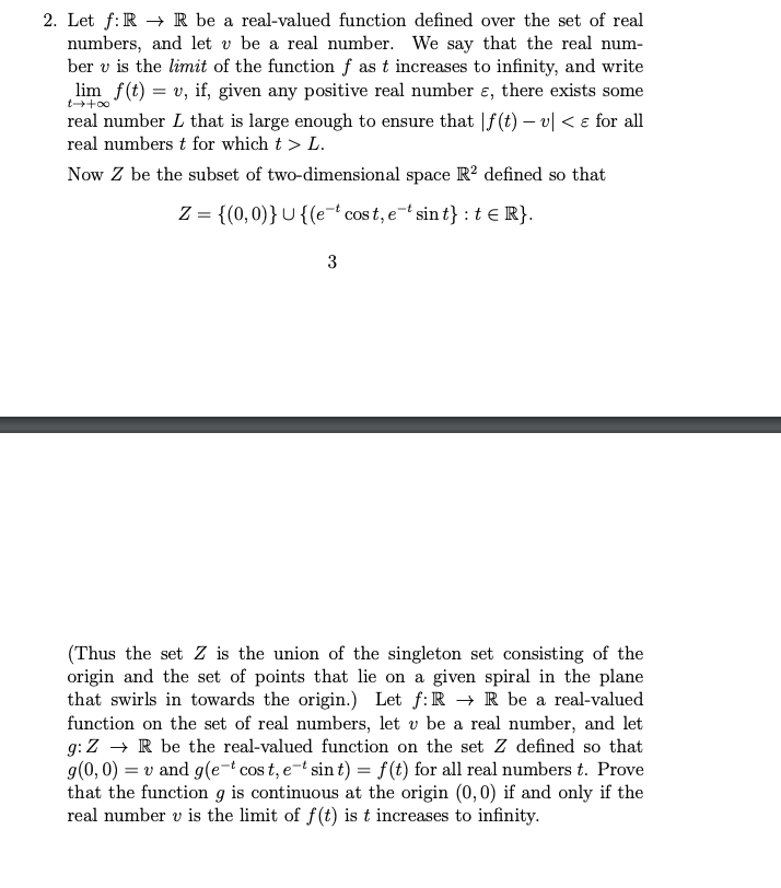 Solved V 2. Let f: R + R be a real-valued function defined | Chegg.com
