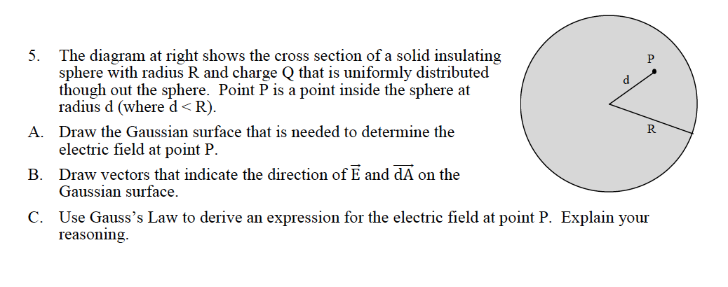 Solved P d R 5. The diagram at right shows the cross section | Chegg.com