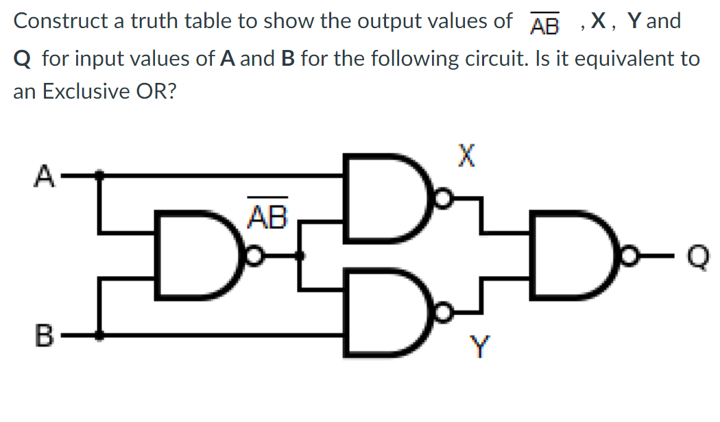 Solved Construct a truth table to show the output values of | Chegg.com