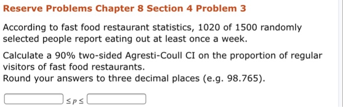 Solved Reserve Problems Chapter 8 Section 4 Problem 3 | Chegg.com