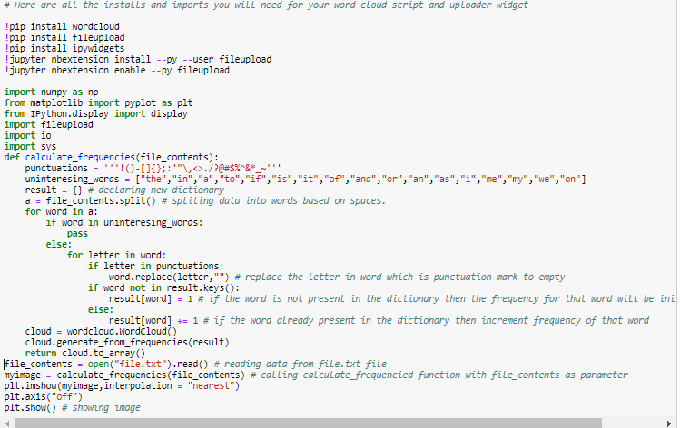 Solved Final Project - Word Cloud For this project, you'll | Chegg.com