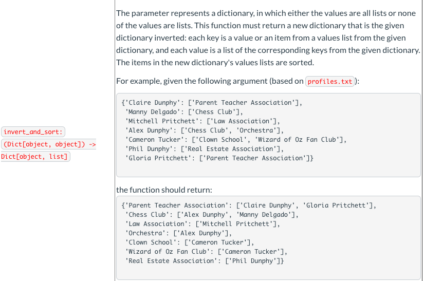 Solved The parameter represents a dictionary, in which | Chegg.com