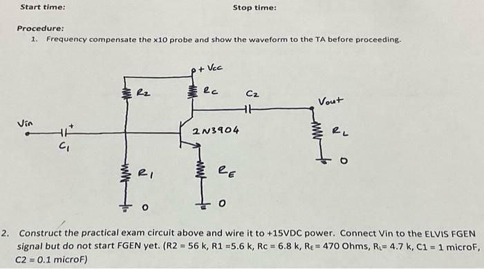 Solved Start time: Stop time: Procedure: 1. Frequency | Chegg.com