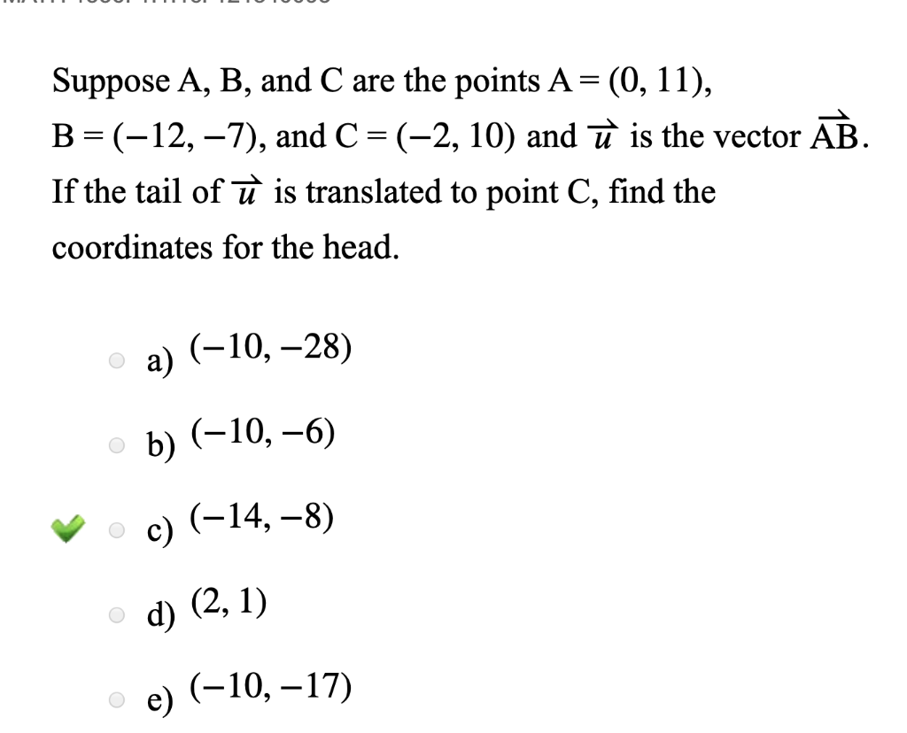 Solved Suppose A, B, And C Are The Points A = (0, 11), B= | Chegg.com