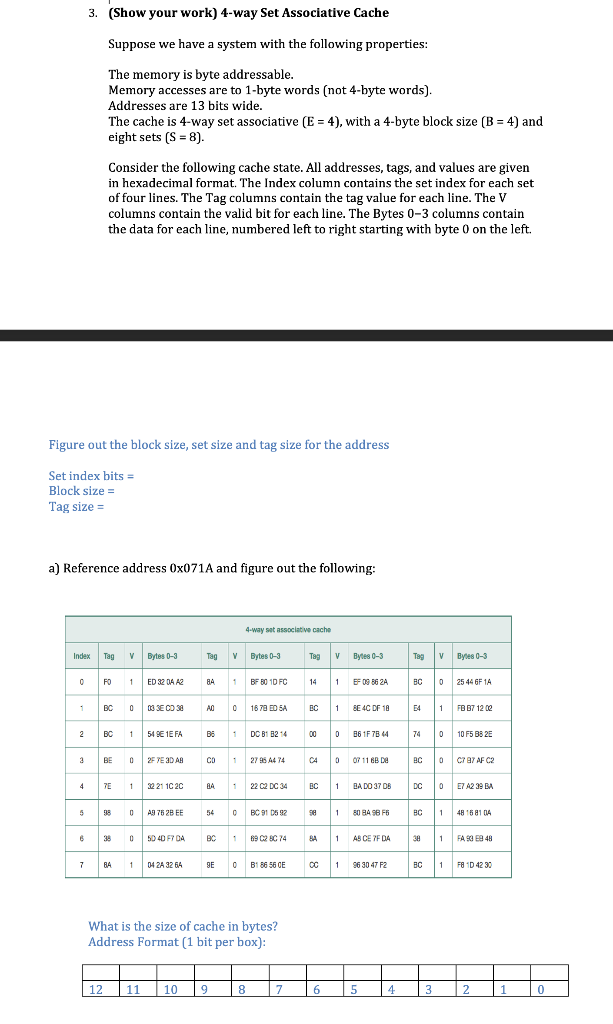 solved-3-show-your-work-4-way-set-associative-cache-chegg