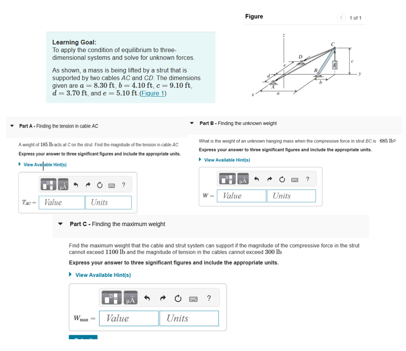 Solved Learning Goal: To apply the condition of equilibrium | Chegg.com