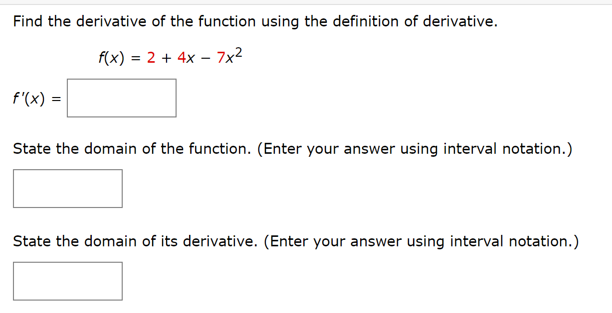 Solved Find the derivative of the function using the | Chegg.com