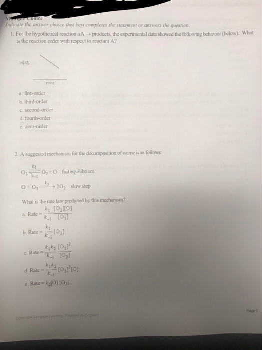 Solved Indicate the answer choice that best completes the | Chegg.com