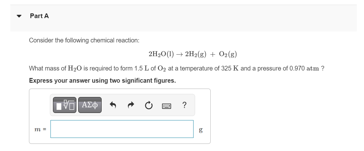 Solved Consider the following chemical reaction: | Chegg.com