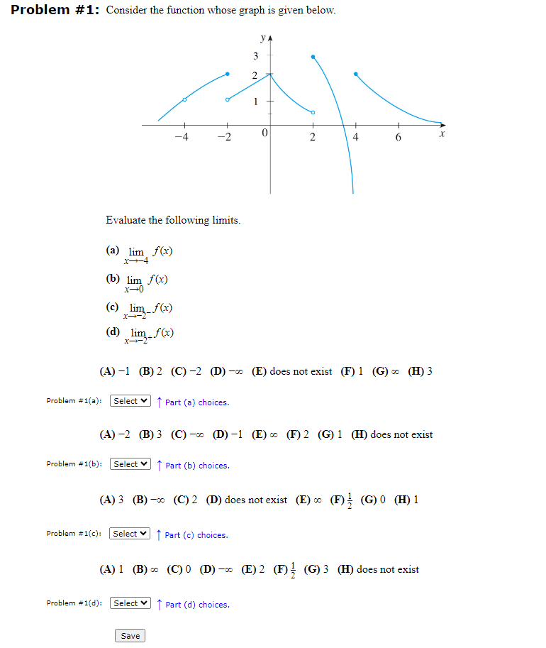 Solved Problem \# 1: Consider the function whose graph is | Chegg.com