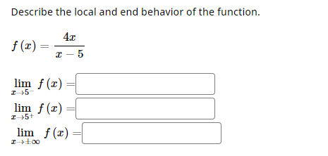 Describe the local and end behavior of the | Chegg.com