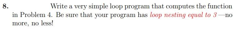 Write a very simple loop program that computes the | Chegg.com