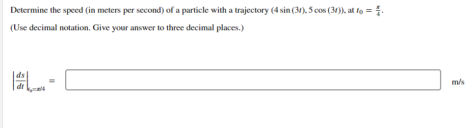 Solved Determine the speed (in meters per second) of a | Chegg.com